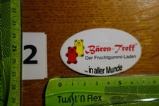 Alter Aufkleber Naschen Gummibären Fruchtgummi BÄREN-TREFF in aller Munde