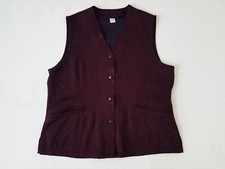 Längere Damen Weste Gr 21 42 Weite 55cm ärmellose Jacke Kostümweste bordeaux rot