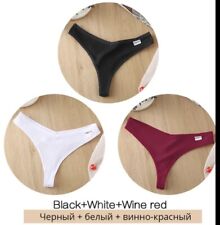 Damen String Tanga Set 3 teile Set Spitze String Panty Baumwolle Unterwäsche. L 