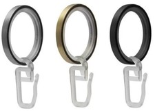 Flachringe - Gardinenringe für Vorhangstange - Set mit Gleiteinlage