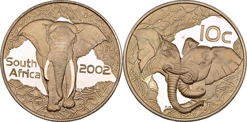 Südafrika cents 2002 - 10,