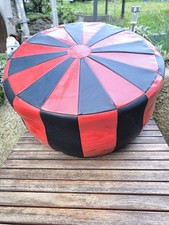 Pouf ,  Echtleder, 70er, Sitzsack, Sitzkissen, Hocker, Retro, Vintage, Ottoman