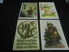 4 Kunstkarten Hummel ca. 50er Jahre u.a. Weihnachten