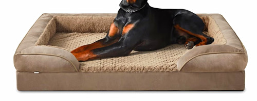 Beiges rechteckiges hundebett - rechteckiges,
