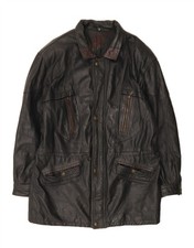 MARCEL CLAIR Mens Leather Coat