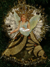 Gold Victorian Angel Ornament