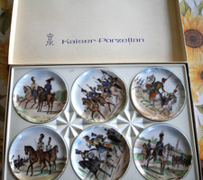 Kaiser Porzellan 506 Napoleon Militär soldaten 6x teller Berittene armee GK