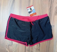 Schwarz/rote Damen Badehose