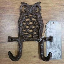 Garderobenhaken Eule Gusseisen