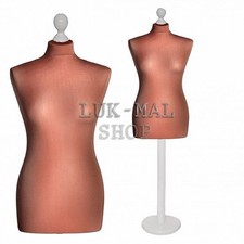 Schneiderpuppe Gr.34/36/38/40/42/44/46/48/50/52 goldbraun Tellerfuß Weiss