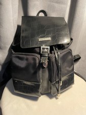 ESPRIT Rucksack schwarz Kunstleder, Syntetik, Kroko Muster -gebraucht