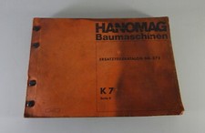 Teilekatalog / Ersatzteilliste Hanomag Raupe K7 Serie B Stand 8/1970