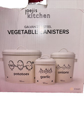 joeji's Kitchen Kartoffel Aufbewahrungsbox 3er-Set Metall Zwiebel Knoblauch