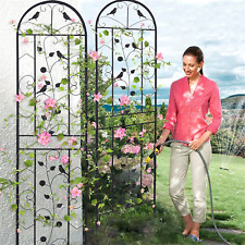 Metall Rankgitter 2 Stück- Rankhilfe Rankzaun Gartenspalier -Deko 210cm×51cm XXL