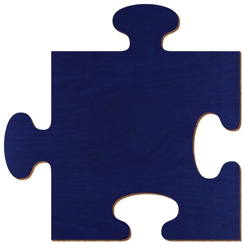Holz puzzle dunkelblau - holz,