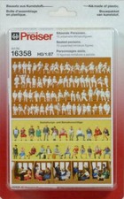 Preiser 16358 Spur H0 - Sitzende Personen. 72 " unbemalt " NEU und OVP