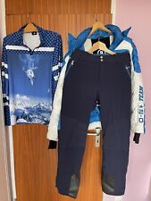 Bogner Skianzug Herren Team 2.0 Daunen Blau-weiß Gr. XXL ( 56) Neuwertig 
