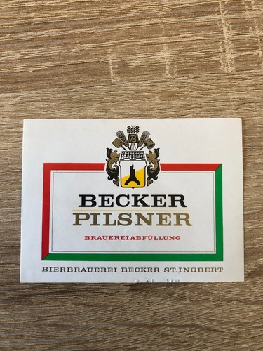Bieretikett brauerei becker - brauerei,