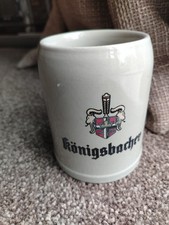 Vintage Königsbacher Germany Pilsner Bierkrug Krug Steingut 0,4L 
