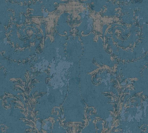 Vliestapete barock blau - vliestapete,