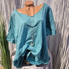 Sheego Tunika Shirt Bluse blau