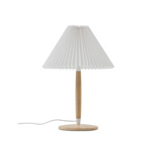 Lucande Tischleuchte Leuchte Tischlampe Lampe Ellorin weiß Holz Ø 37 cm E27