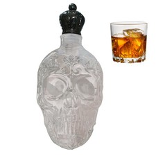 Whiskyflasche Totenkopf Dekor