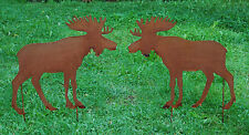 Elch "moose" Edelrost  Metall Rost Gartenstecker Skandinavien 50 cm Höhe 