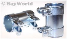 2x Rohrverbinder 55mm Auspuffschelle 55x59,5x125 Universal Doppelklemme 55x125mm