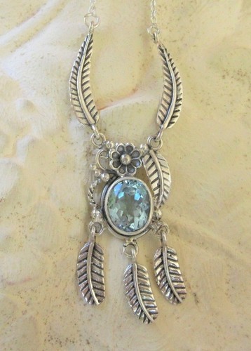 Collier kette feder blume - kx,