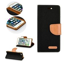 FÜR SAMSUNG GALAXY S20 FE 5G - CANVAS Jeans Case Cover Hülle HandyTasche Schwarz