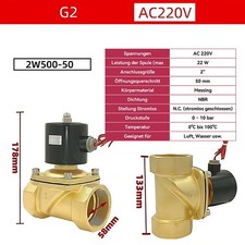 Magnetventil Messing 1/8-2" AC