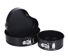 Antihaft Springform - 3er Set - Back Kuchen Form Herz Rund spülmaschinenfest