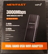 NEWFAST AX3000 WiFi 6 Dual-Band Wireless Adapter USB 3.0 High Gain