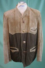 Orig MEINDL Leder Trachten Janker 50/L braun vintage echt Hirsch-Knöpfe