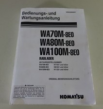 Betriebsanleitung Komatsu Radlader WA70M-8E0 / WA80M-8E0 / WA100M-8E0 Stand 2021