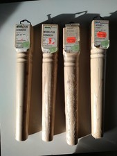 4 x Möbelfüße Tischbeine holz eckig konisch ca. 60x60x400 mm dieda Holzbauteile