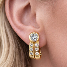Elegante brillant ohrclips aus - brillant-ohrclips,