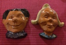 2 Alte Wandmasken Max und