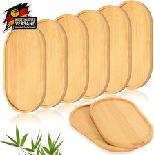 Holztablett Set mit 8 ovalen