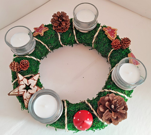Adventskranz mooskranz natur