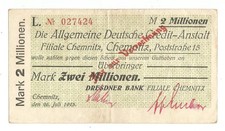 Notgeld, Sachsen, Chemnitz