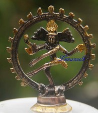 Shiva Nataraja Figur Messing