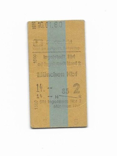 1980 deutschland bahnticket - 1980, db