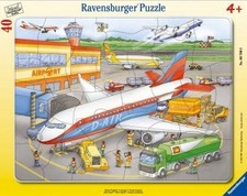 Ravensburger Kinderpuzzle - 06700 Kleiner Flugplatz - Rahmenpuzzle für Kinder 