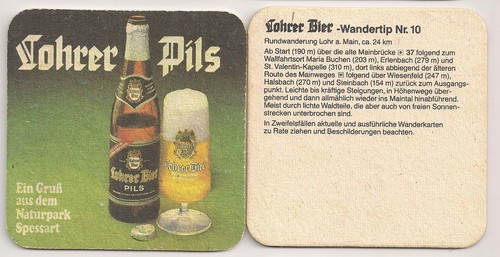 Lohrer bier alter bierdeckel - lohrer-bier,
