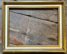 ::BILDERRAHMEN LEISTE HOLZ/GOLD/WEIß °FALZ  41,5 x54 cm, außen 52x 64 cm antik 