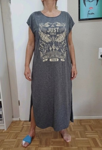 Shirtkleid grau rockig - grau, 4xl