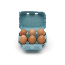 FAIE 6er Eierschachtel blau