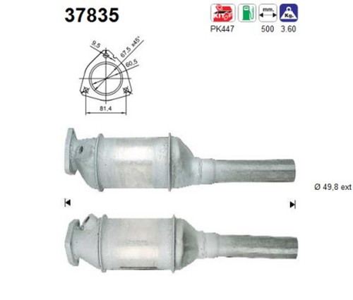 Katalysator 37835 für vw - katalysator,
